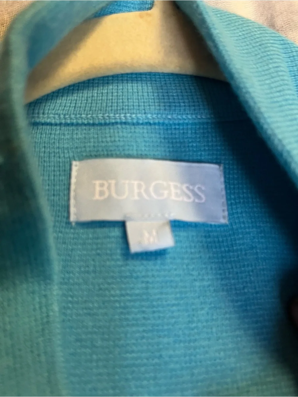 Turquoise Blue Button-Front Knit Jacket - Picture 2 of 3